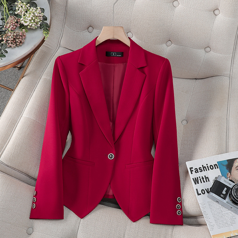 New Fashion Female Formal Blaz - Women'S Red Formal Wear recension och pris