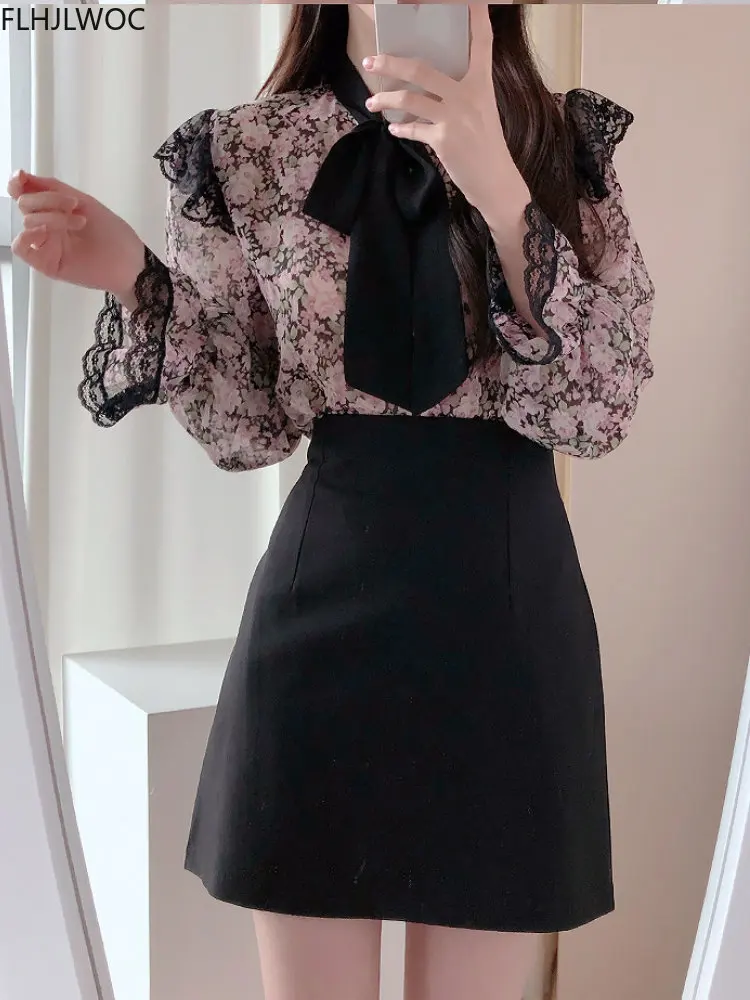 Retro Vintage Black Lace Bow T - Formal Wear Japan Women recension och pris