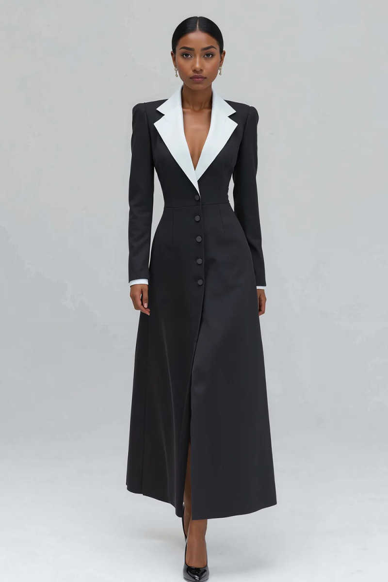 A Line Women Long Blazer Jacke - Women Formal Wear With Tie recension och pris