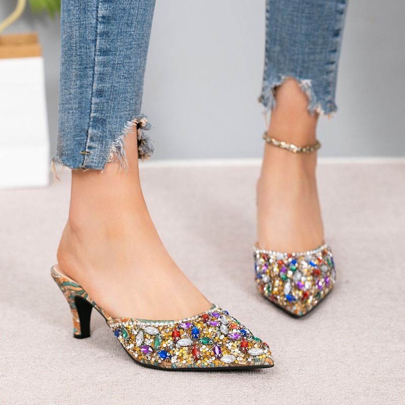 Luxury Rhinestone Kitten Heel  - Kitten Heel Women recension och pris