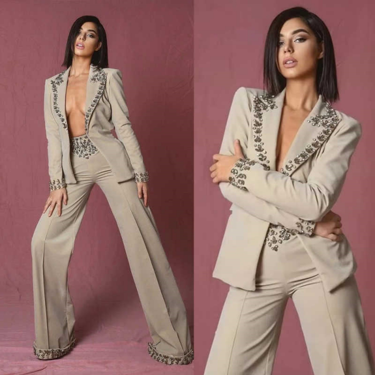 Amazing Rhinestones Women Suit - Women'S Formal Wear For A Wedding recension och pris