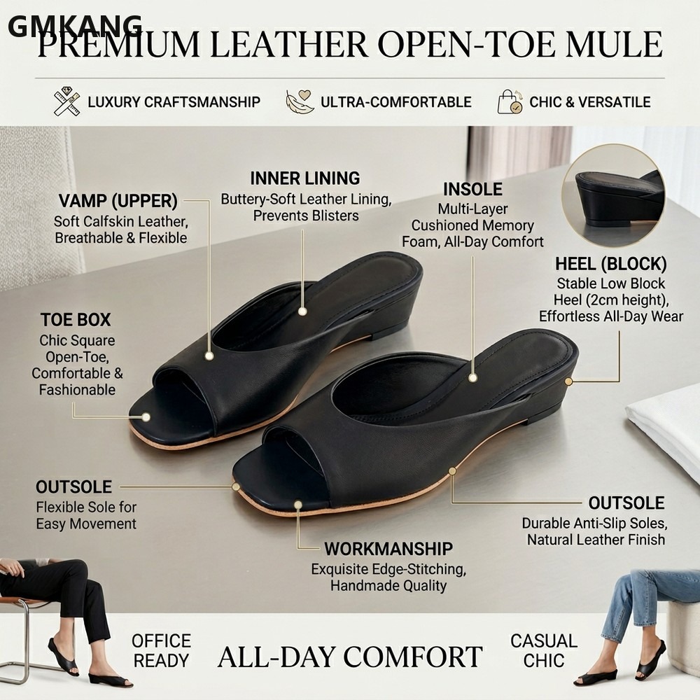 Women’s Square Toe Slip On Mul - Kitten Heel Women recension och pris