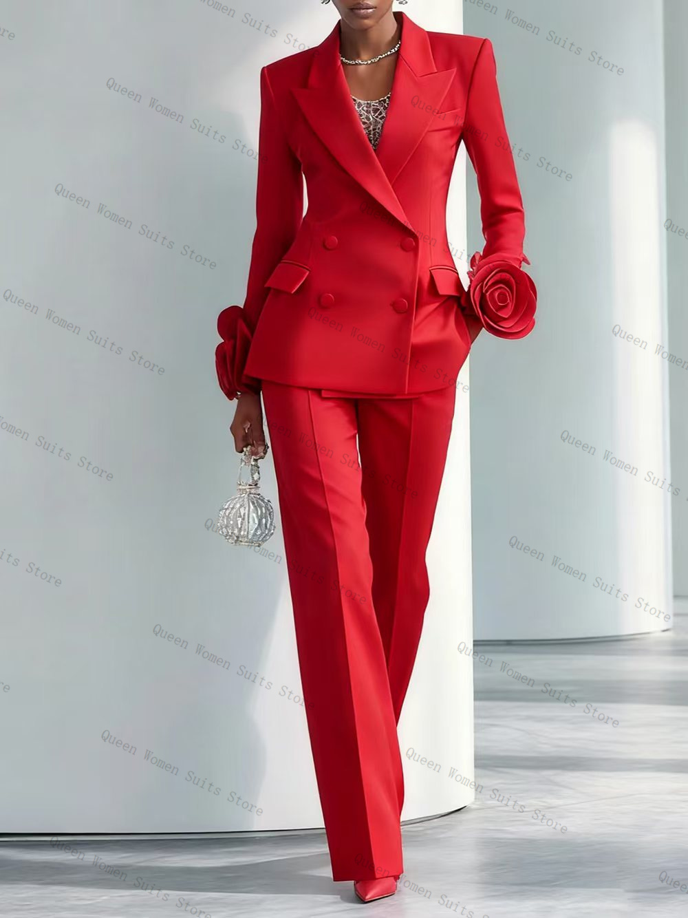 Luxury Red Women Suit Set 2 Pc - Women'S Red Formal Wear recension och pris