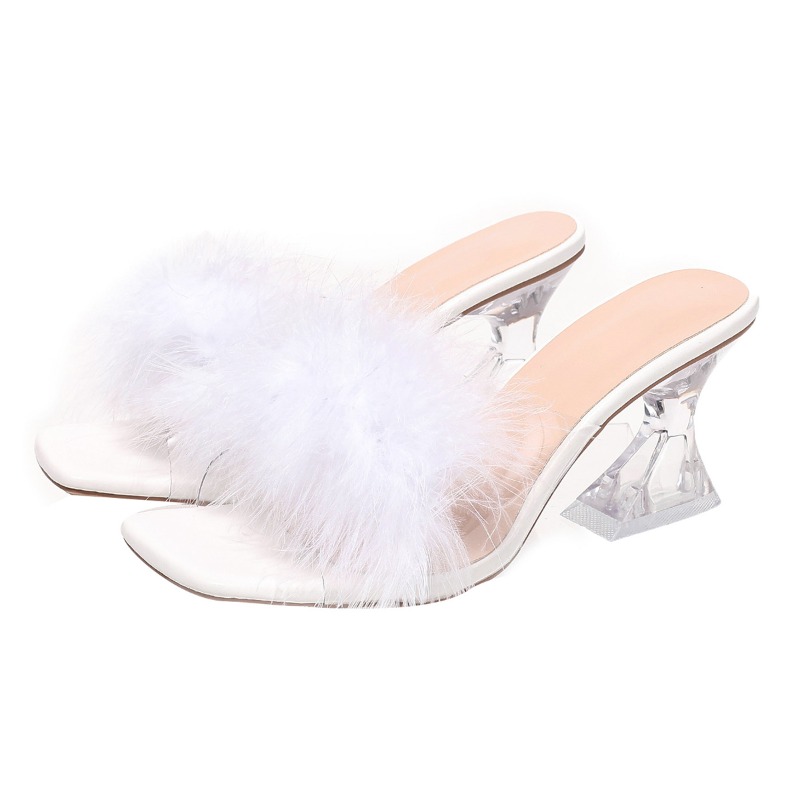 2025 New Elegant Sexy Feather  - Kitten Heel Women recension och pris