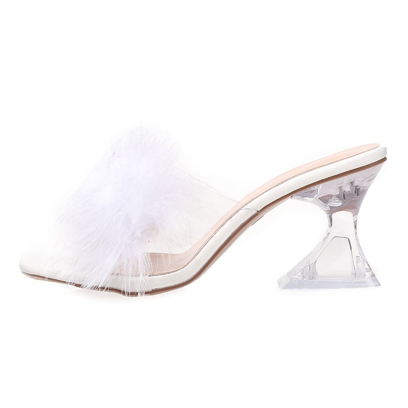 2025 New Elegant Sexy Feather  - Kitten Heel Women recension och pris