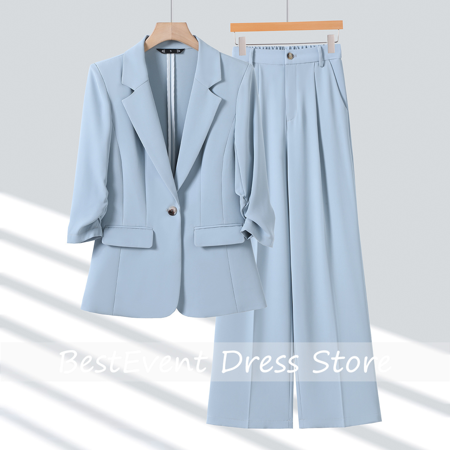 Light Blue Women's Suit Jacket - Blazer Set Women Formal recension och pris