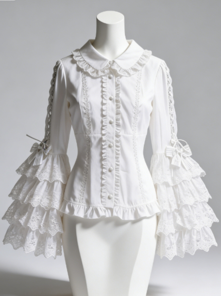 Sweet Lolita Blouse Lace Trim  - Formal Wear Japan Women recension och pris
