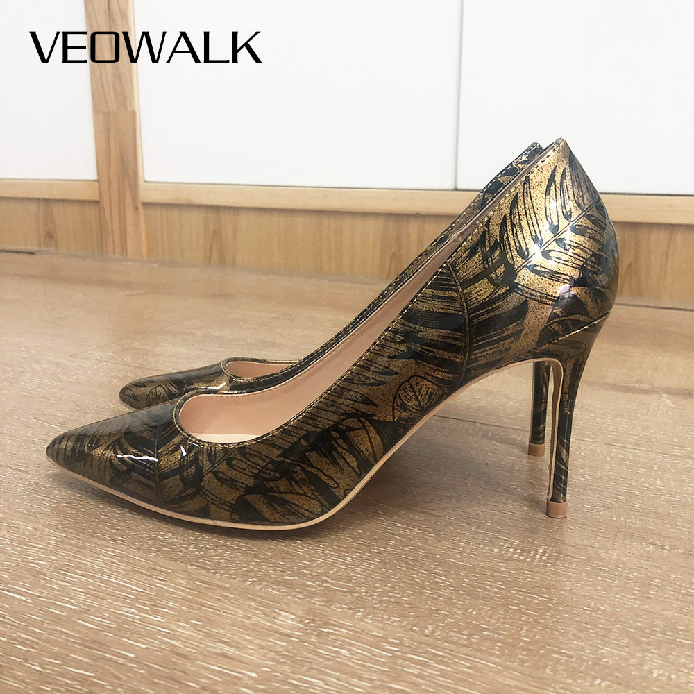 Veowalk Women's Metallic Gold  - Women Formal Wear Heels recension och pris