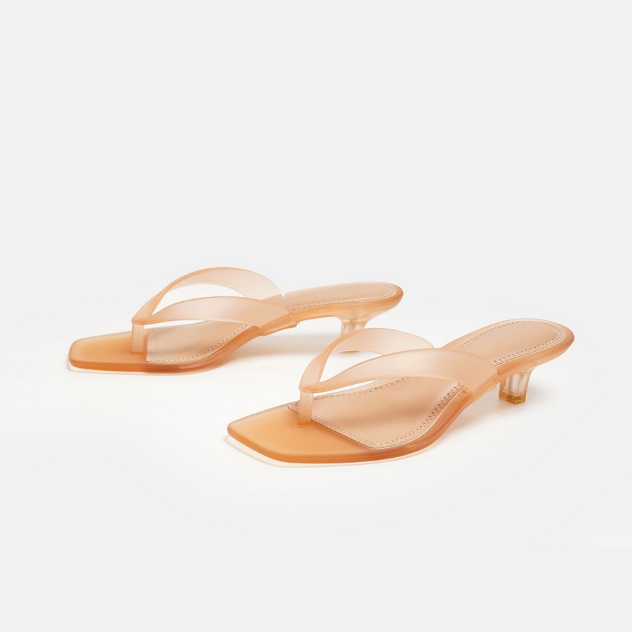 Korean Muted Tone Olive Green  - Kitten Heel Women recension och pris