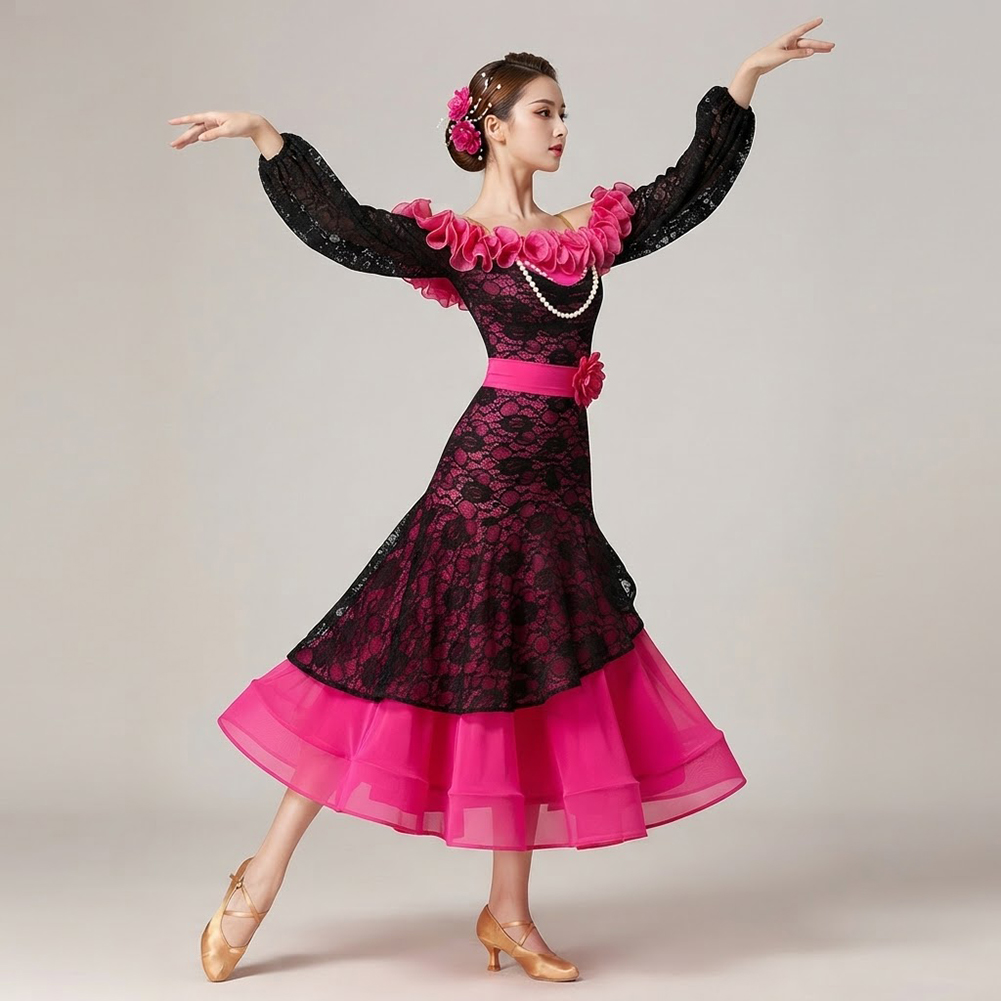 Women's Rose Red Ballroom Danc - Women'S Red Formal Wear recension och pris