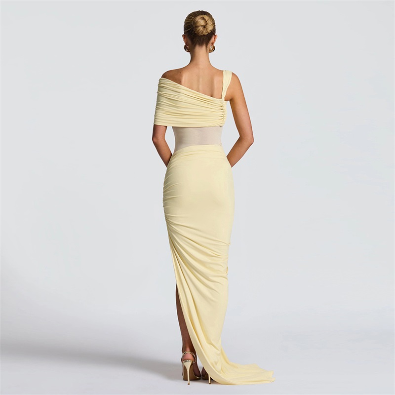 Yellow Women Prom Dress 2 Pcs  - Women'S Holiday Formal Wear recension och pris