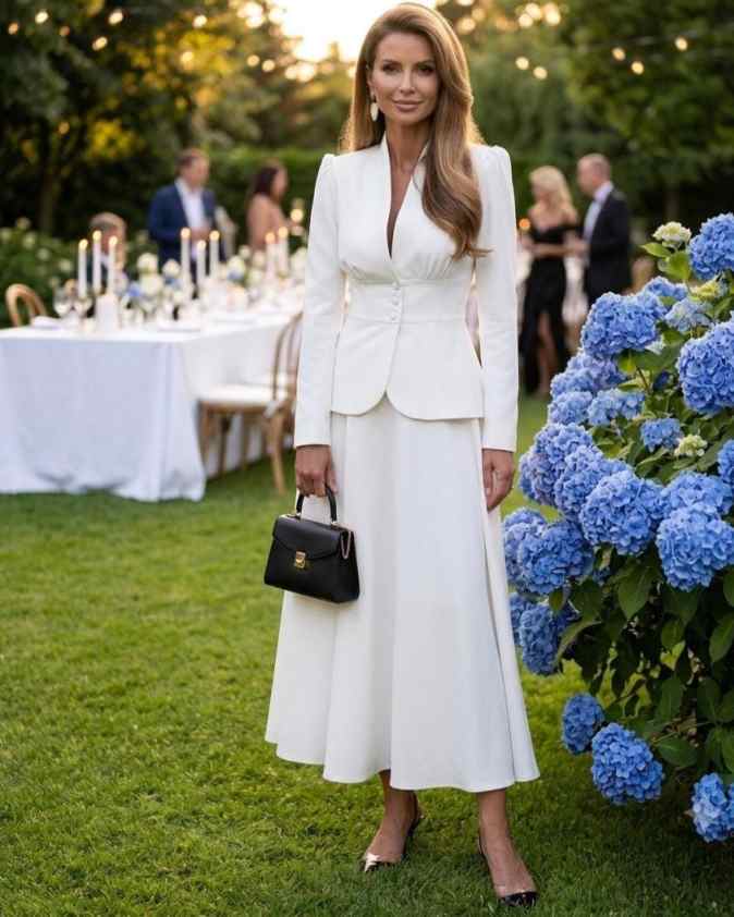 Elegant Two Piece Women Suit S - Women Formal Wear With Skirt recension och pris