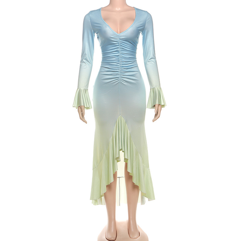 Gradient Blue Women Prom Dress - Women'S Holiday Formal Wear recension och pris