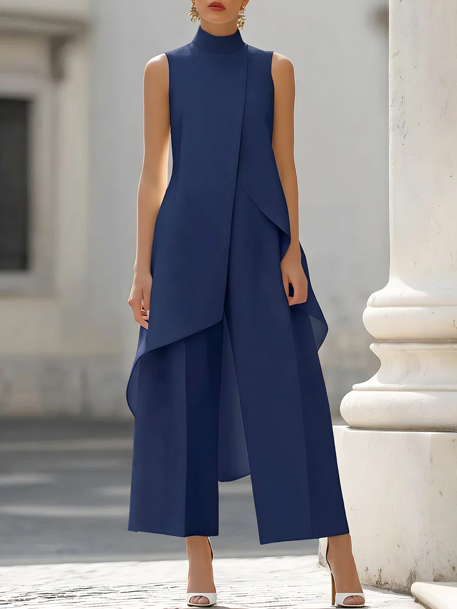 Sleeveless High Neck Asymmetri - Formal Wear Women Us recension och pris