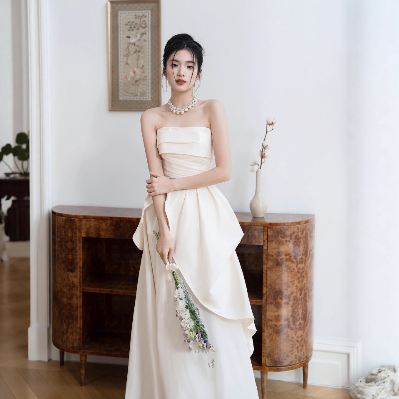 French Strapless Bride Engagem - Women Formal Wear For Wedding recension och pris