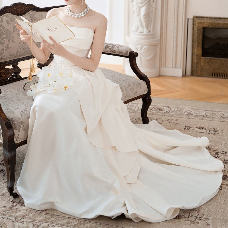 French Strapless Bride Engagem - Women Formal Wear For Wedding recension och pris