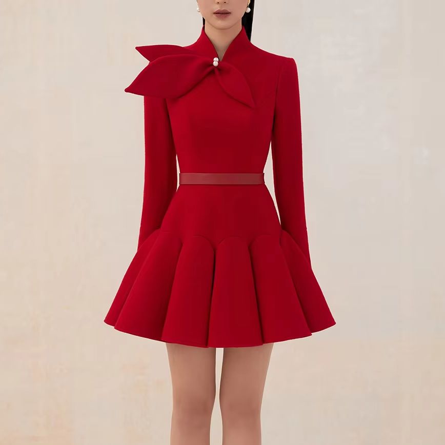 tailor shop light red wool dre - Formal Dress Female recension och pris