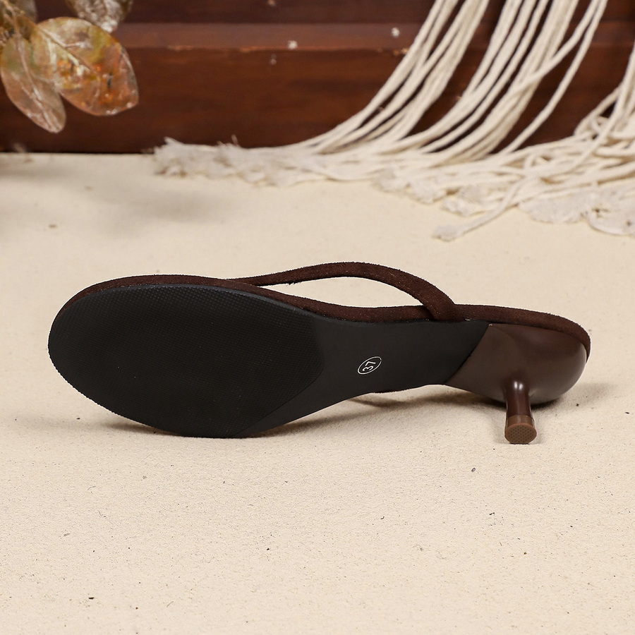 New Faux Suede Heeled Thong Sa - Kitten Heel Women recension och pris