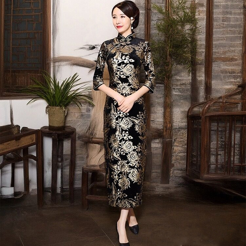 Qipao Woman Autumn Winter Luxu - Women'S Red Formal Wear recension och pris