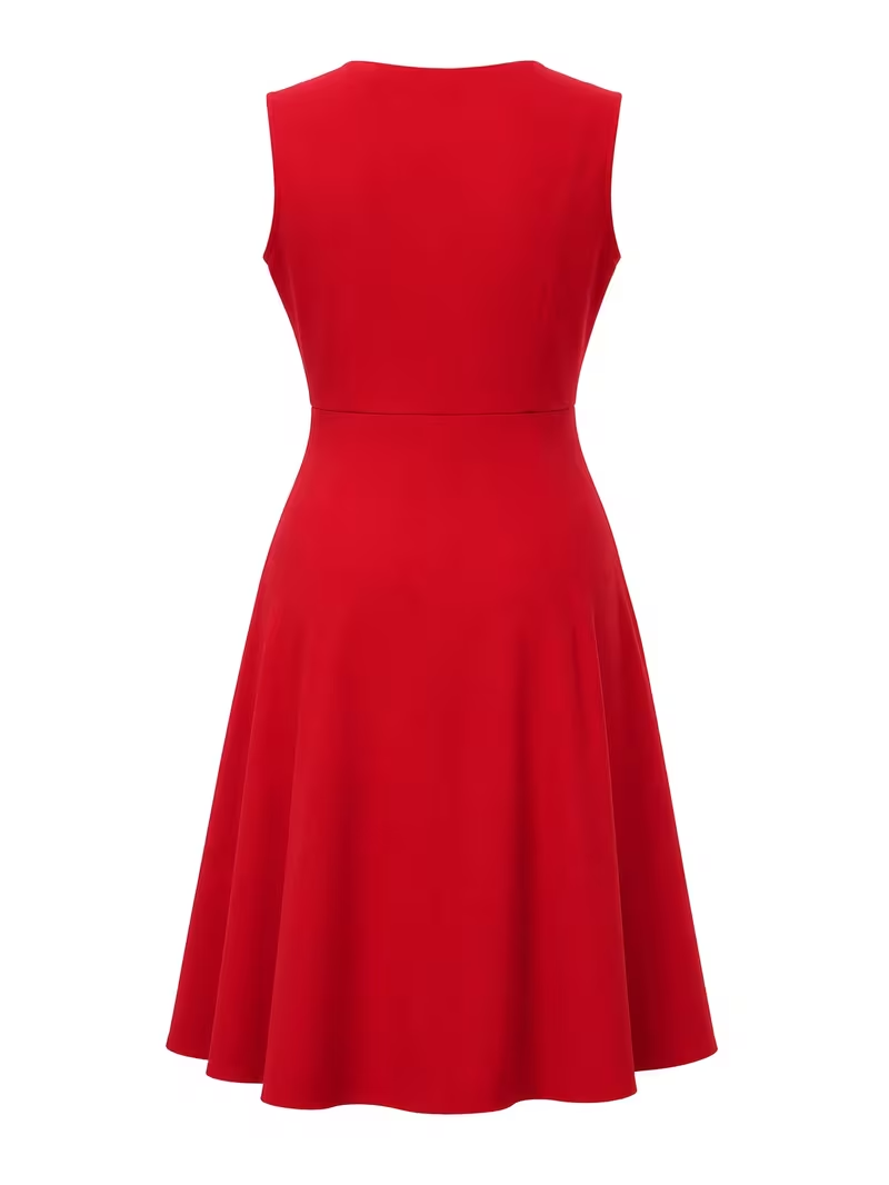 Plus Size Women Red Polka Dot  - Women'S Red Formal Wear recension och pris
