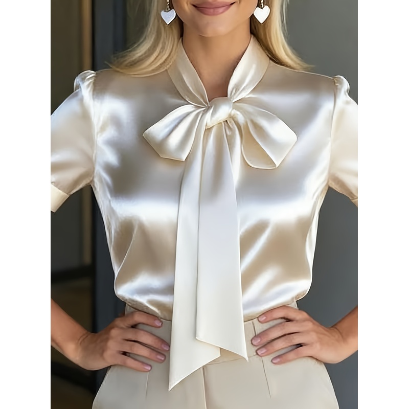 Women'S Elegant Short-Sleeve S - Women Formal Wear With Tie recension och pris